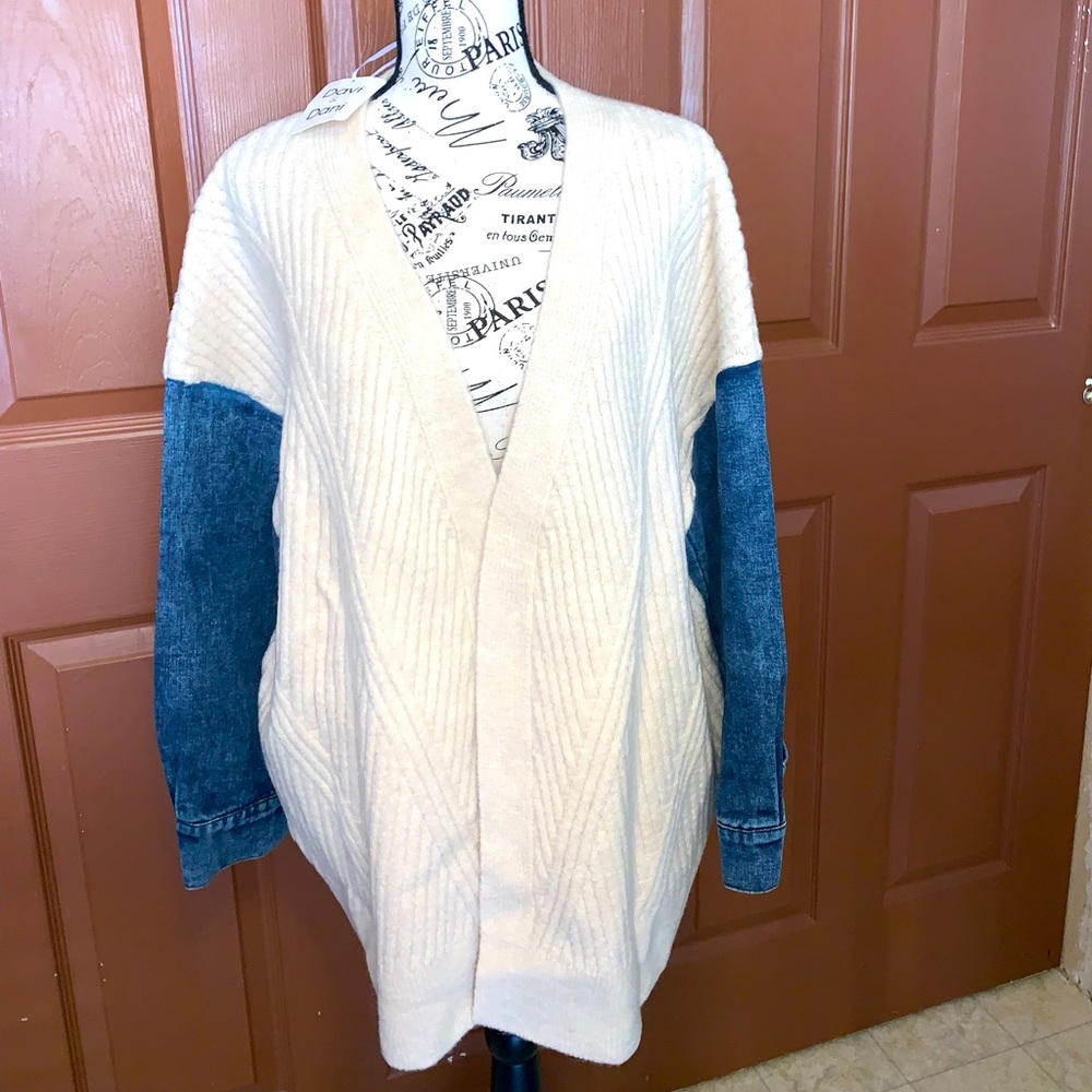 New Sweater and Denim Cardigan